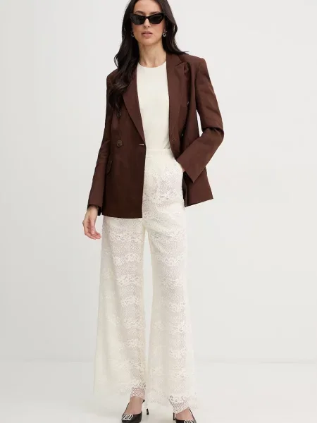 Twinset штани-палаццо з бавовною