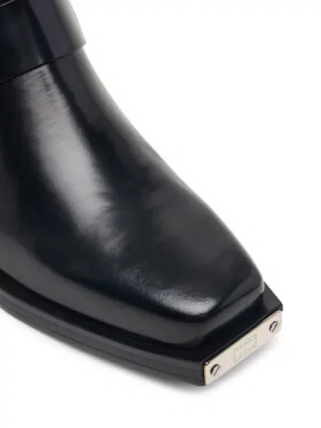 Tommy Jeans Aulinukai Tjw Buckle Leather Cowboy Boots juoda