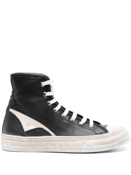 Sneakerși Moma din piele negru