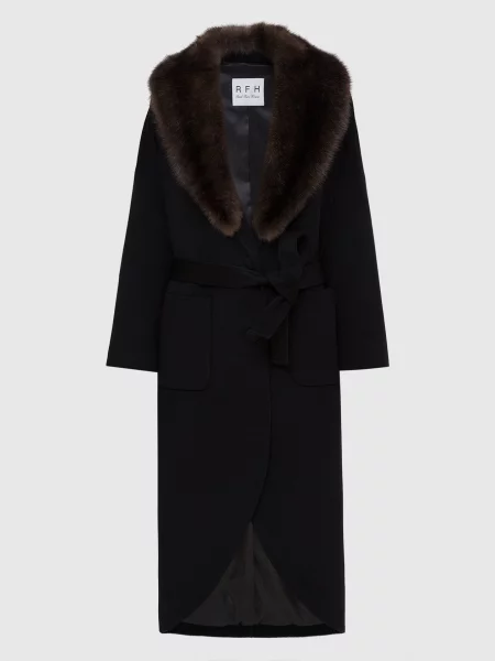 Пальто Real Furs House черное