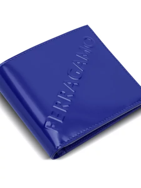 Portofel Ferragamo din piele albastru
