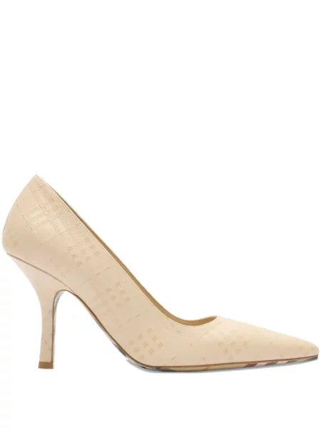 Pantofi cu toc Burberry din piele în carouri
