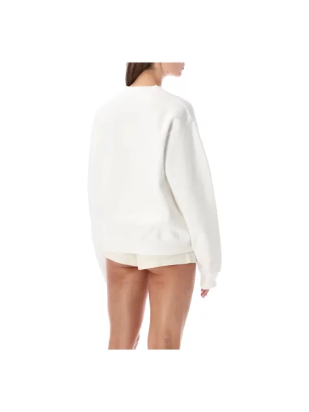 Bluza nierozpinana Sporty And Rich z okrągłym dekoltem biała