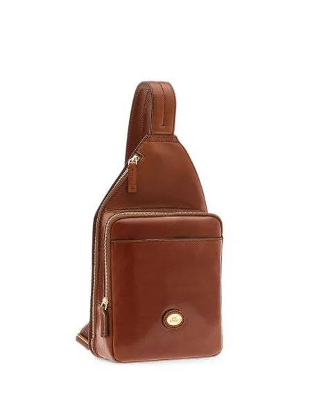 Geantă crossbody The Bridge cu autograf maro