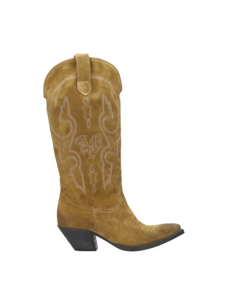 Botki Aniye By ze skóry ekologicznej zielone