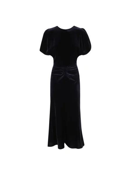 Sukienka midi Victoria Beckham niebieska