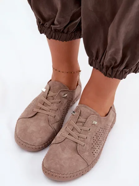 Mocasini Evento din piele alb