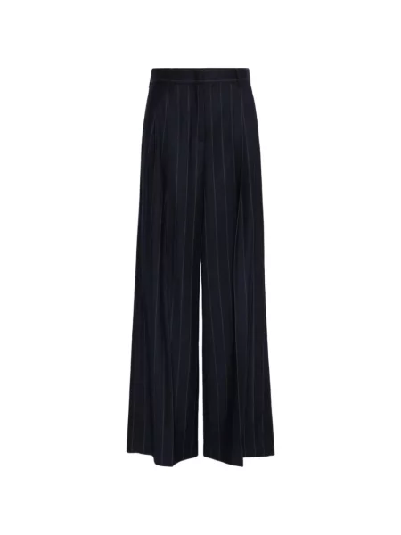 Pantaloni Weekend Max Mara de lână albastru