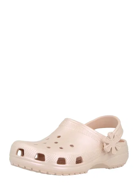 Klasické šľapky Crocs s perlami ružová