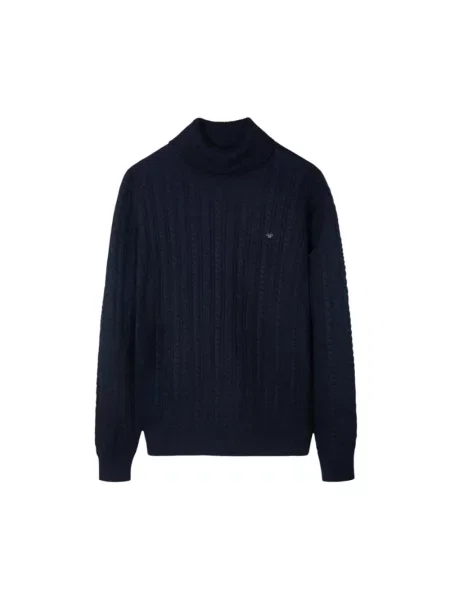 Sweter z golfem Silbon niebieski