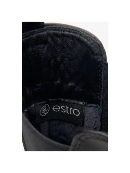 Кожаные ботинки челси Estro черные