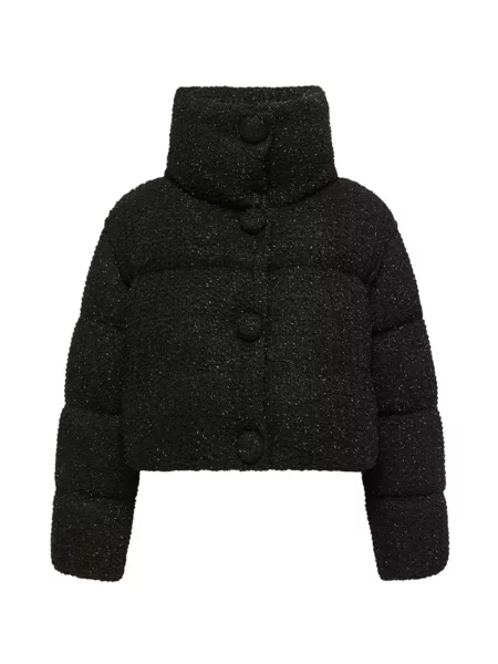 Scurt ursuleț de pluș geacă cu puf Moncler negru