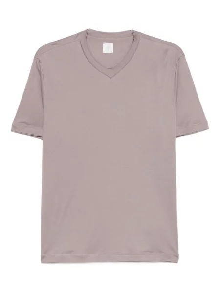 Tricou Eleventy cu decolteu în V roz