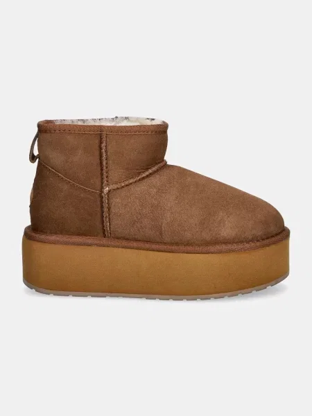 Dámske snehule EMU Australia Stinger Micro Flatform chestnut hnedá