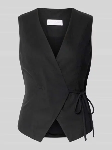 Kamizelka z z dekoltem w serek model ‘Emelie’ Leger By Lena Gercke czarna