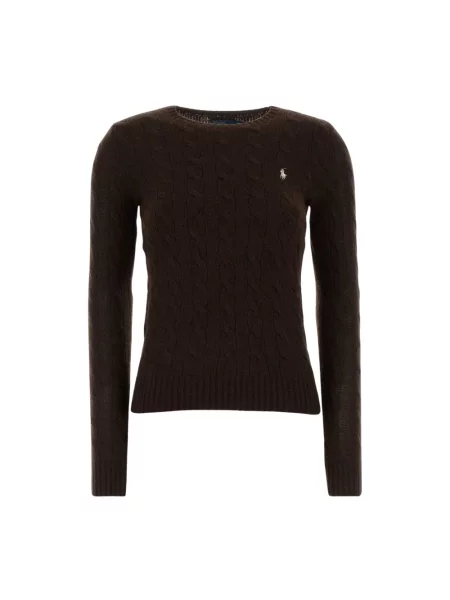 Sweter Polo Ralph Lauren z kaszmiru brązowy