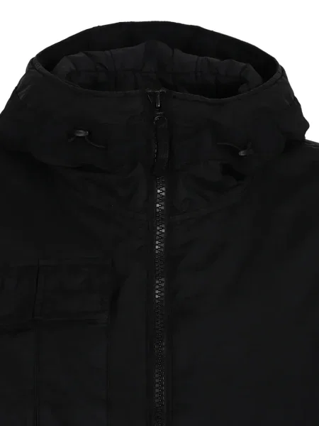Geacă Stone Island cu glugă cu strasuri negru
