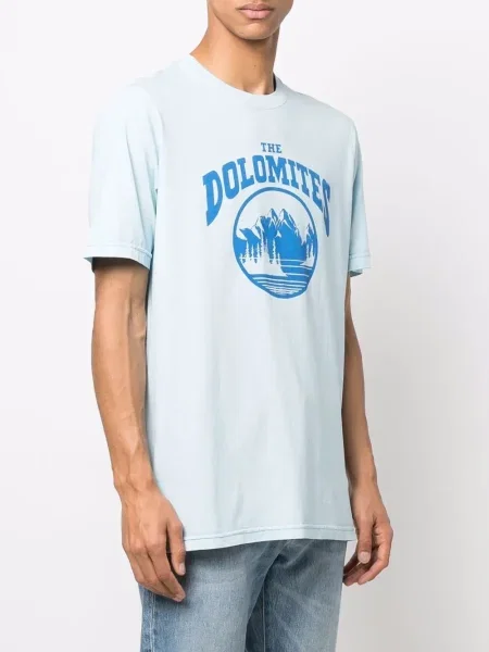 Tricou Diesel cu imagine scurt albastru