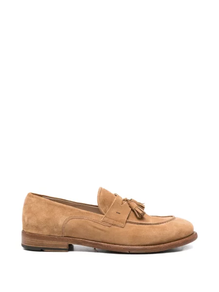 Pantofi loafer Eleventy din piele de căprioară maro