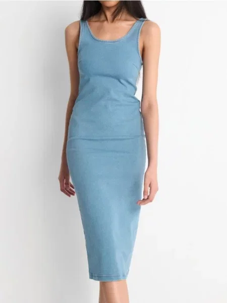 Міді сукня з леопардовим принтом синій