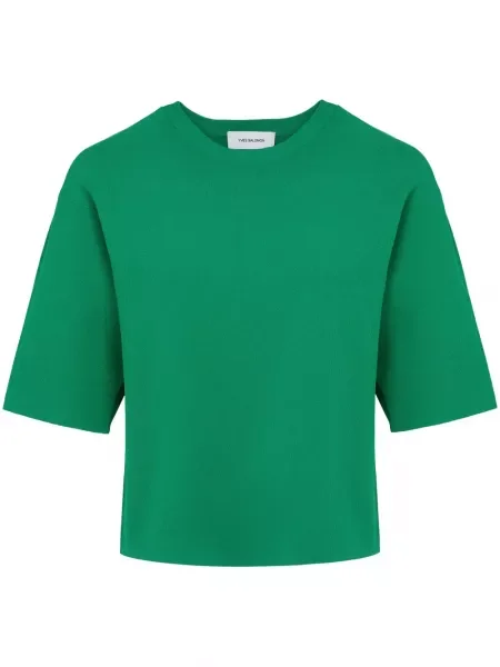 Cropp tricou Yves Salomon tricotate verde