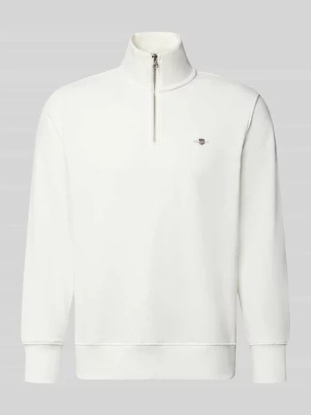 Bluza o kroju regular fit z mieszanki bawełny Gant biała