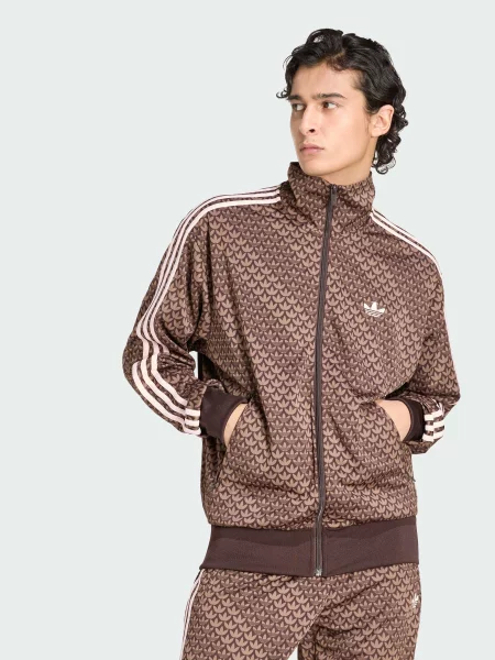 Переработанный свитер Adidas коричневый