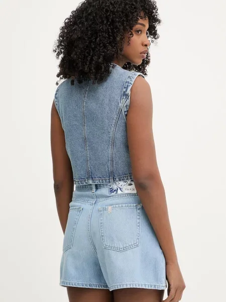 Kamizelka jeansowa Morgan De Toi niebieska