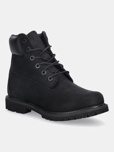 Timberland bocanci din nubuc Premium Boot cu plat negru