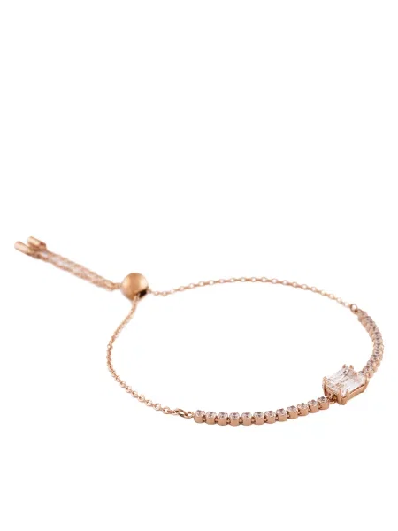 Теннисный браслет Swarovski белый