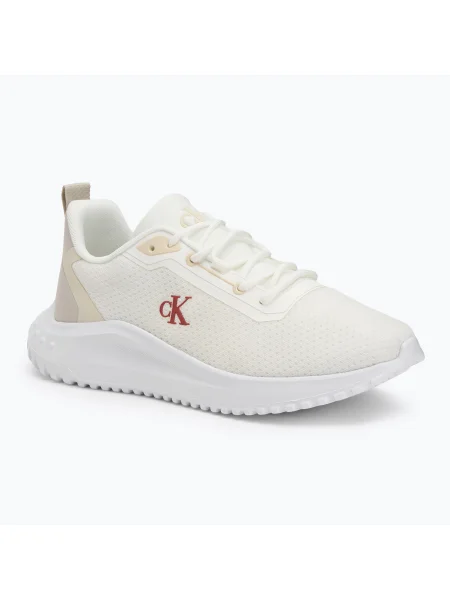Sneakerși Calvin Klein plasă alb