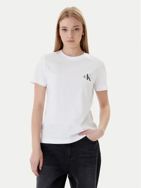 Calvin Klein Jeans Tricou gri / negru alb