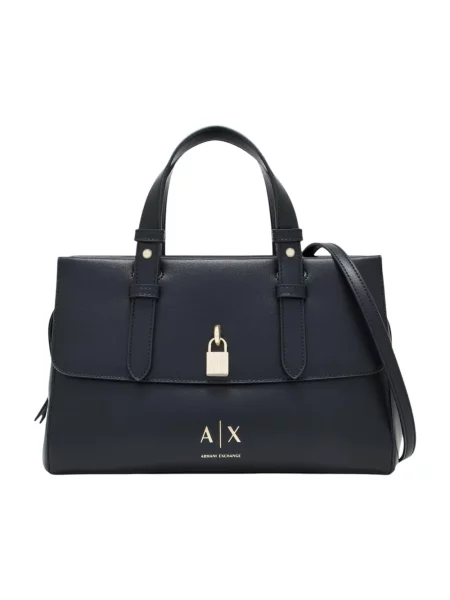 Armani Exchange torebka crossbody z imitacji skóry czarna