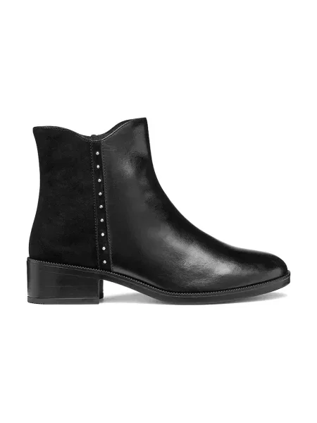 Geox botine pentru femei din piele D CAMEXIA negru