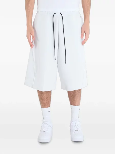 Fleecové kraťasy Nike bílé