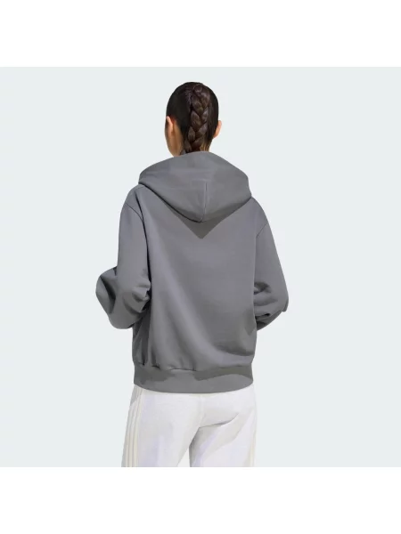 MIKINA S KAPUCÍ ADIDAS KIT SMALL LOGO šedá