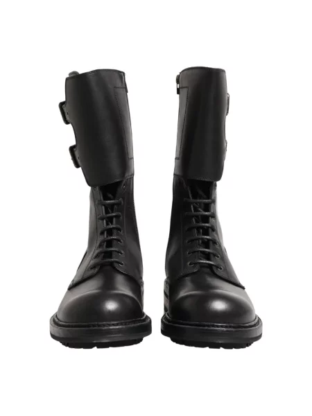 Botki Dolce And Gabbana skórzane czarne