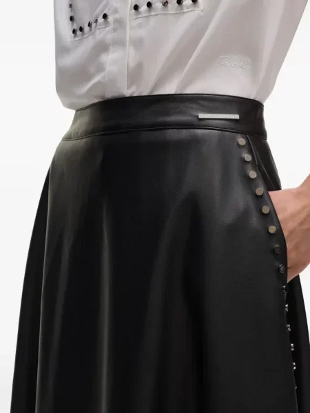 Fustă midi Karl Lagerfeld până la genunchi negru