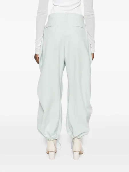 Pantaloni Issey Miyake de lână albastru