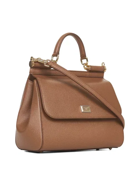 Torebka Dolce And Gabbana skórzana brązowa