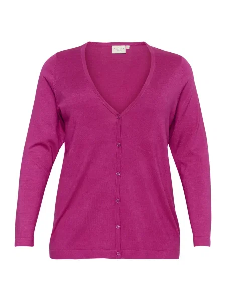KAFFE CURVE Geacă tricotată Farsia fucsia