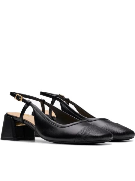 Czółenka Clarks skórzana elegancka czarna
