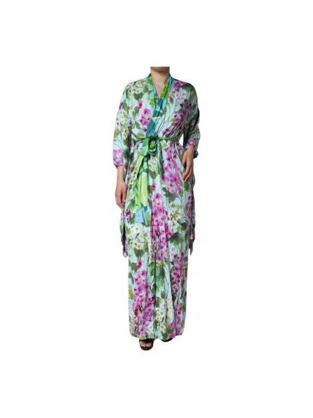 Jedwabna sukienka maxi Dolce And Gabbana