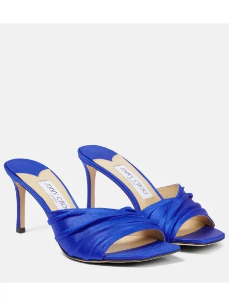 Usnjene mules Jimmy Choo vijolična