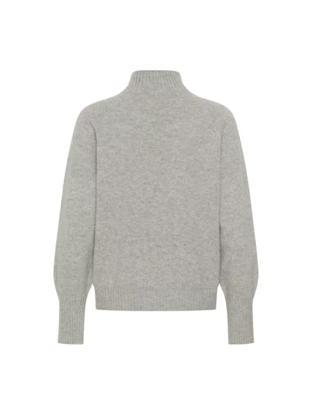 Sweter z golfem My Essential Wardrobe do golfa szary