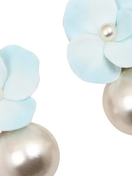 Cercei Jennifer Behr cu model floral albastru