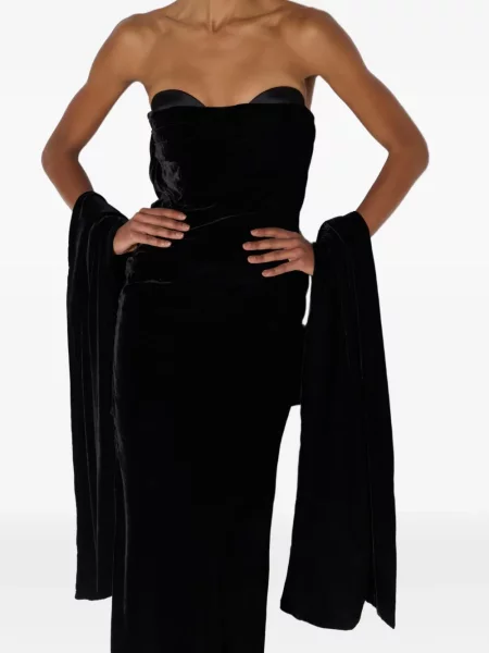 Rochie Elisabetta Franchi de catifea negru