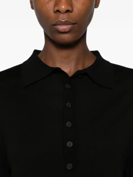 Lung tricou polo Vicolo negru
