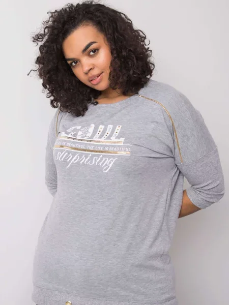 Bluza Fashionhunters siva
