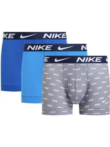 Bokserki Nike Trunk Logo 3 sztuki granatowy niebieski S szary